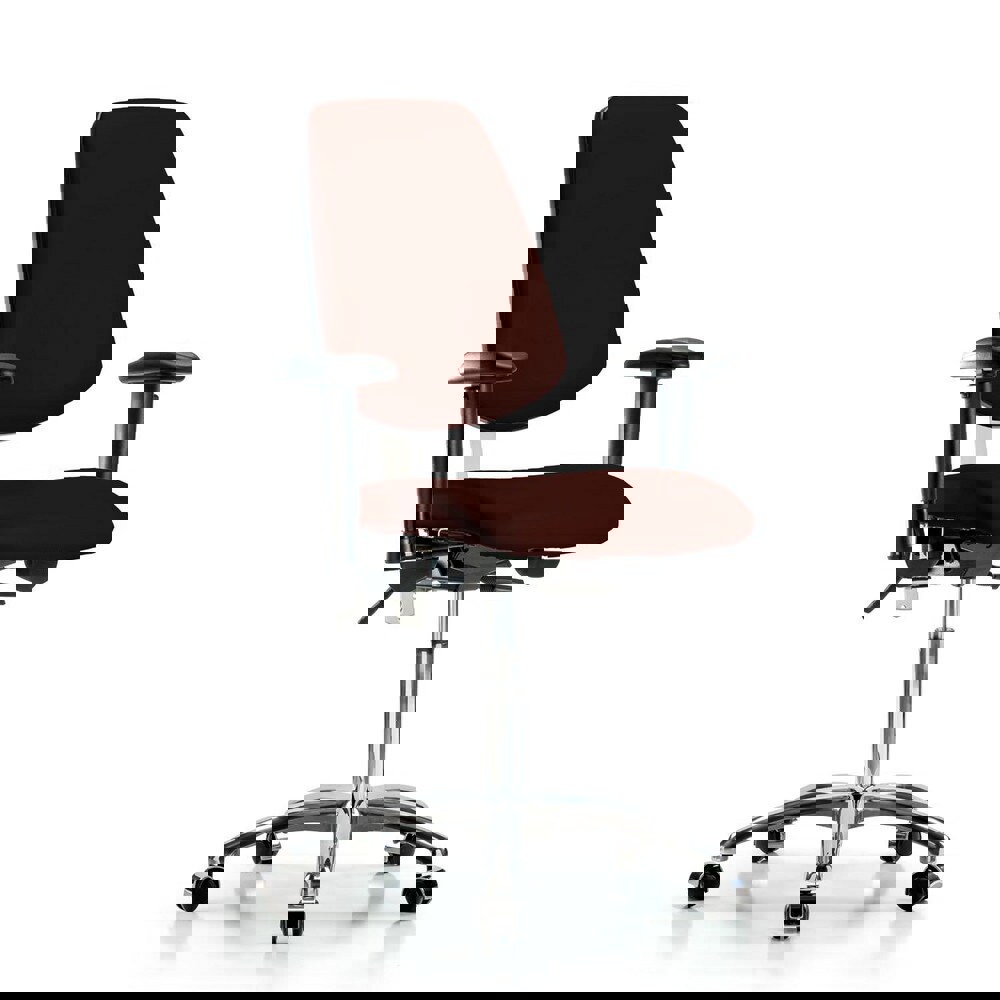 Task Chair: Vinyl, Burgundy