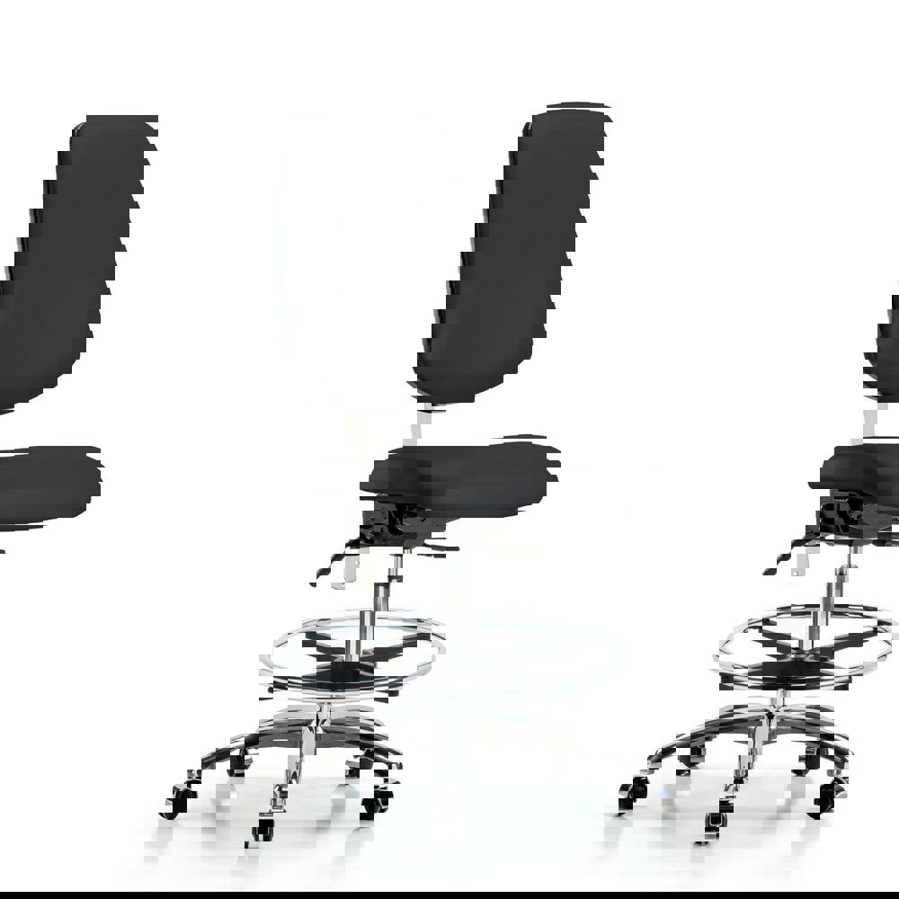 Task Chair: Vinyl, Black