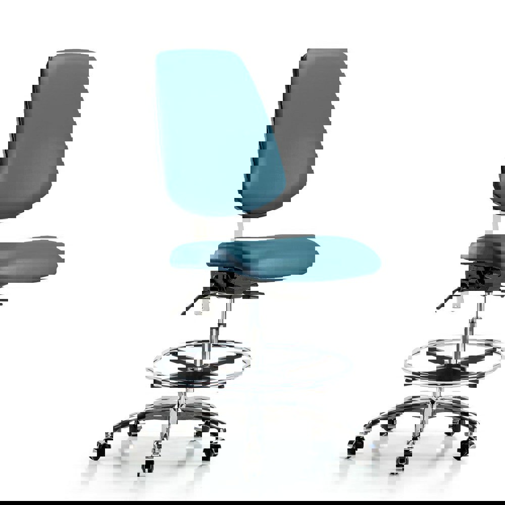 Task Chair: Vinyl, Marine Blue