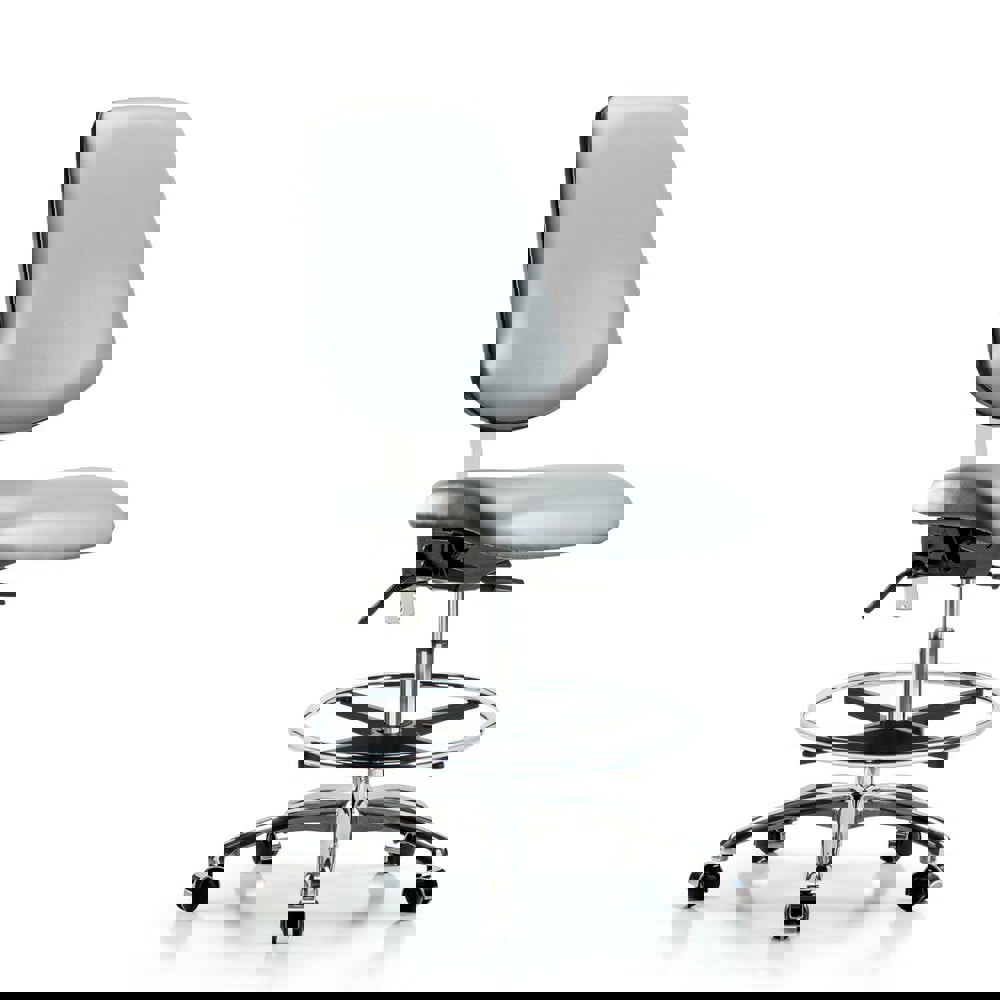 Task Chair: Vinyl, Sterling