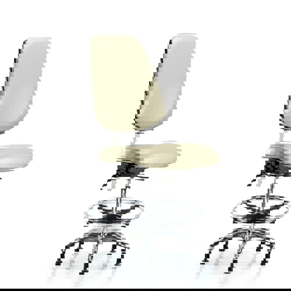 Task Chair: Vinyl, Adobe White