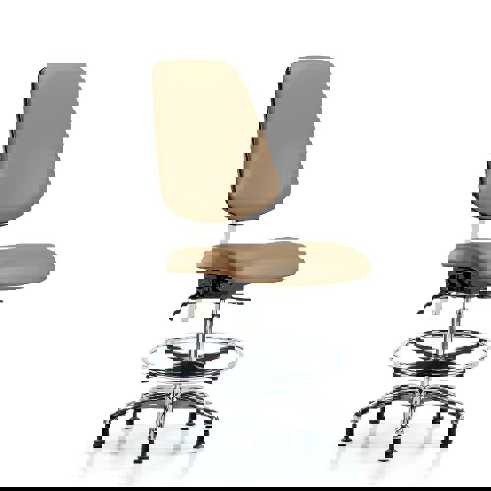 Task Chair: Vinyl, Taupe