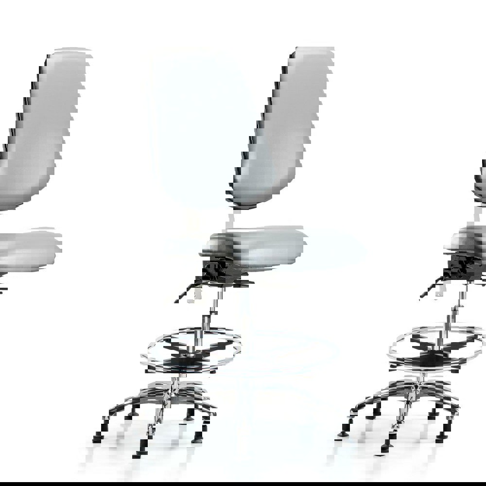 Task Chair: Vinyl, Sterling