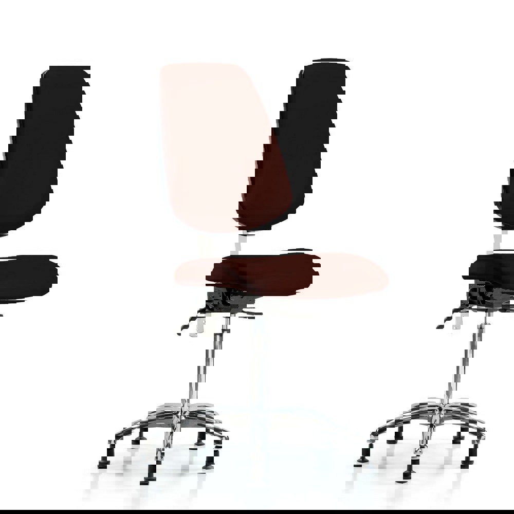 Task Chair: Vinyl, Burgundy