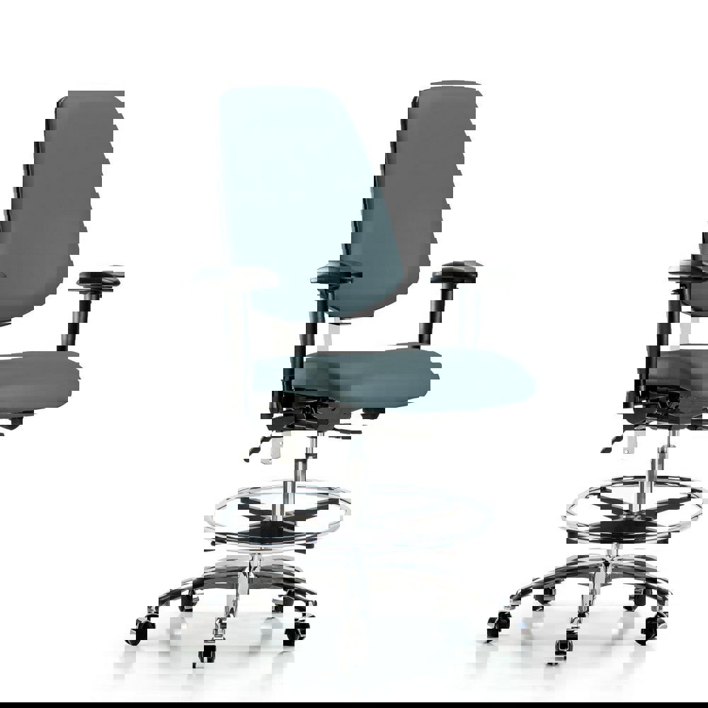 Task Chair: Vinyl, Colonial Blue