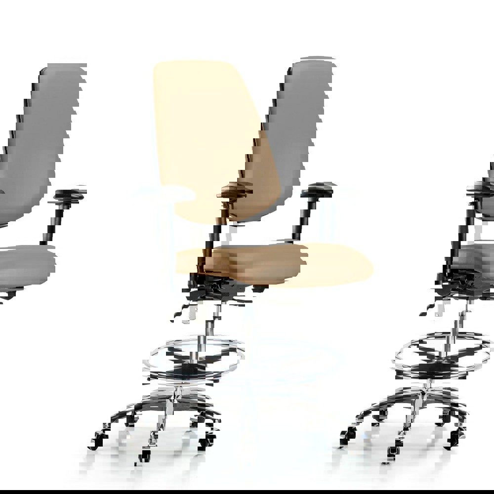 Task Chair: Vinyl, Taupe