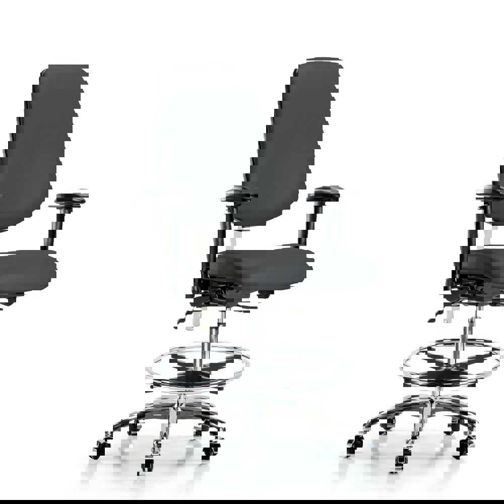 Task Chair: Vinyl, Charcoal