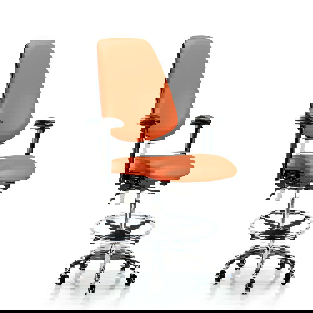 Task Chair: Vinyl, Orange Kist