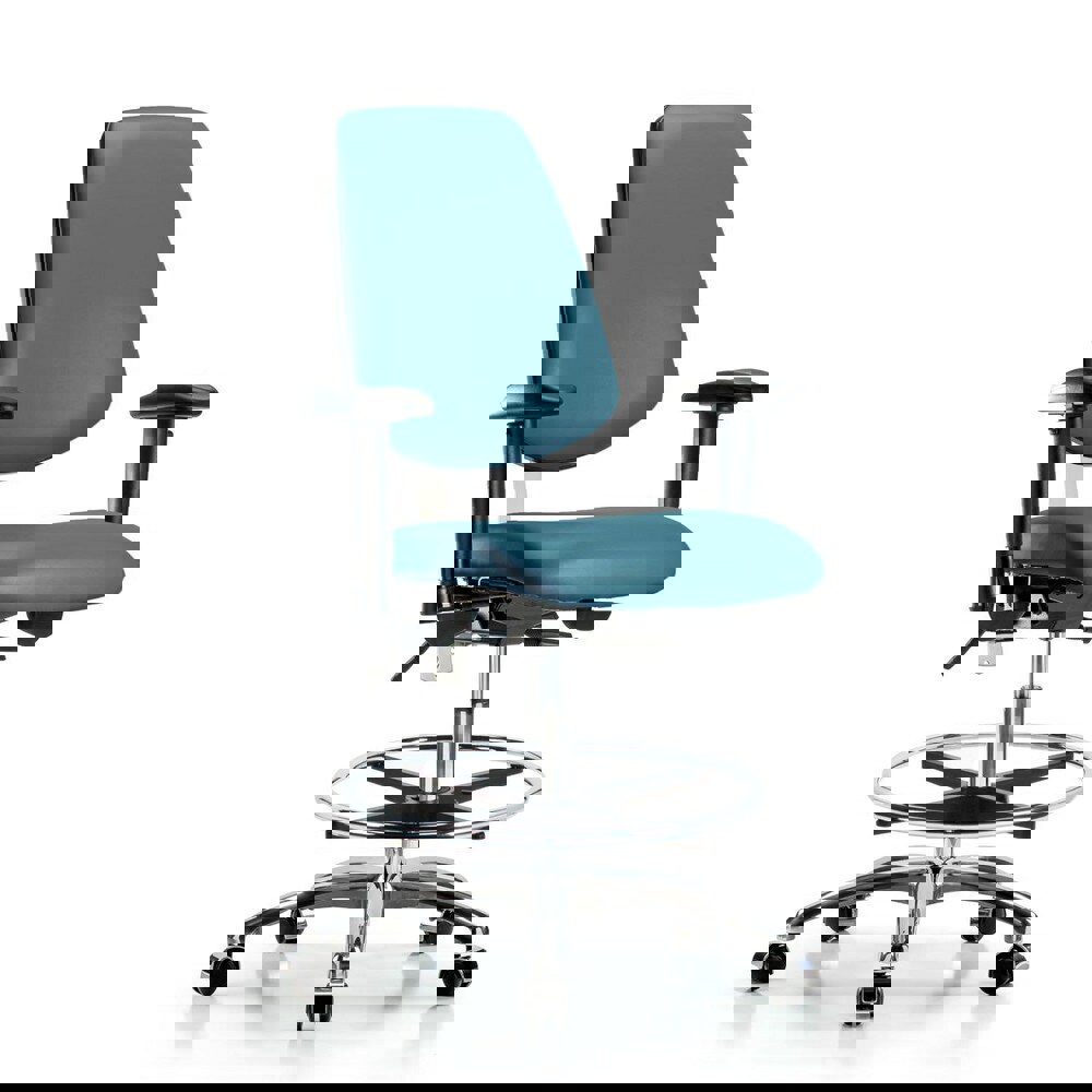 Task Chair: Vinyl, Marine Blue