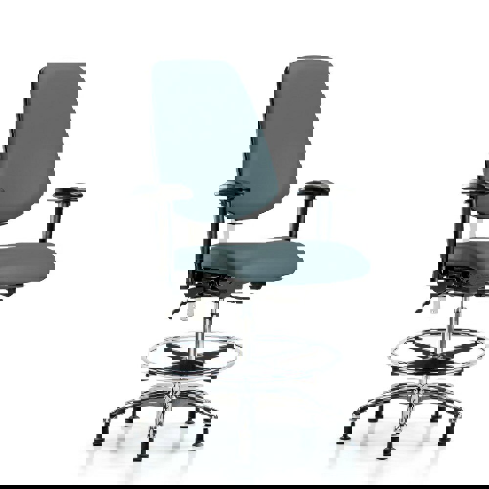 Task Chair: Vinyl, Colonial Blue