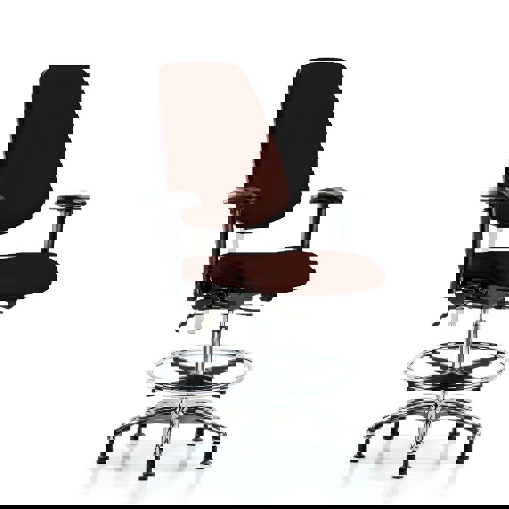 Task Chair: Vinyl, Burgundy