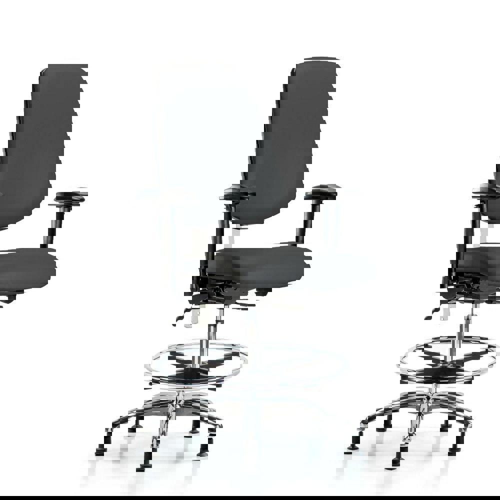 Task Chair: Vinyl, Charcoal