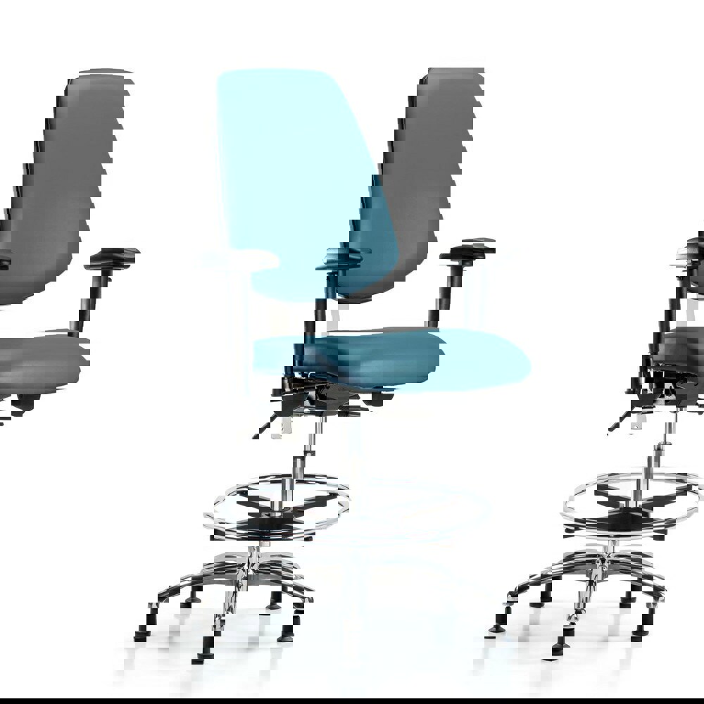 Task Chair: Vinyl, Marine Blue