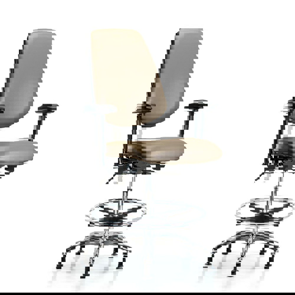 Task Chair: Vinyl, Taupe