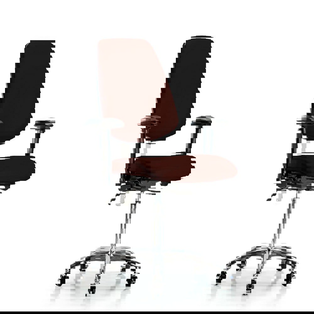 Task Chair: Vinyl, Burgundy