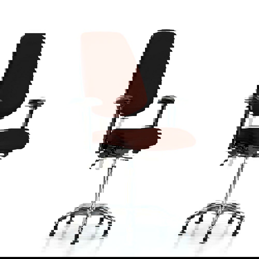 Task Chair: Vinyl, Burgundy