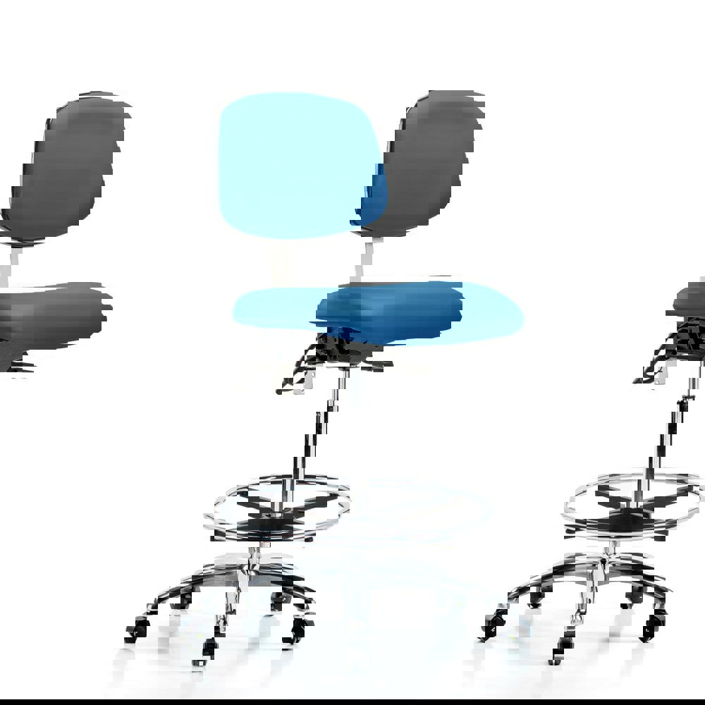 Task Chair: ESD Vinyl, Blue