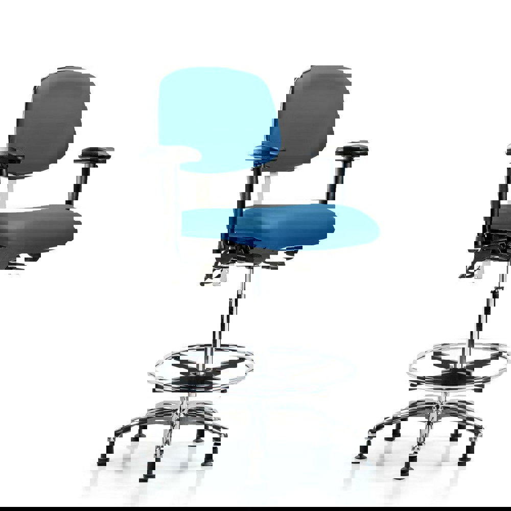 Task Chair: ESD Vinyl, Blue