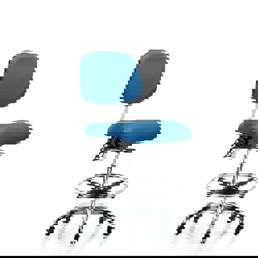 Task Chair: ESD Vinyl, Blue