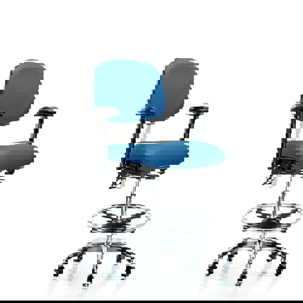 Task Chair: ESD Vinyl, Blue