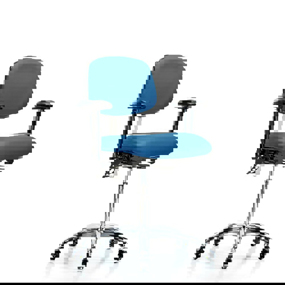 Task Chair: ESD Vinyl, Blue