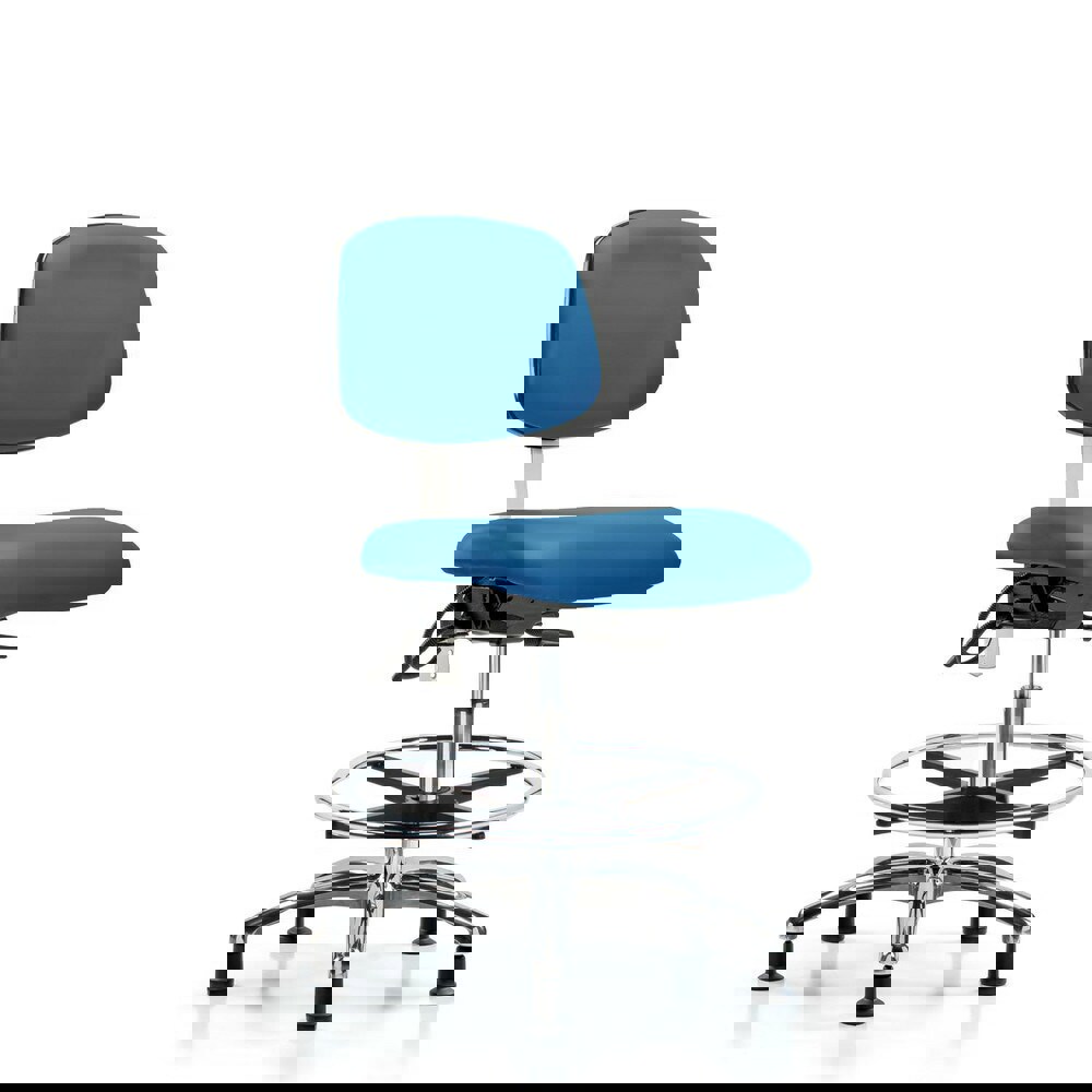 Task Chair: ESD Vinyl, Blue