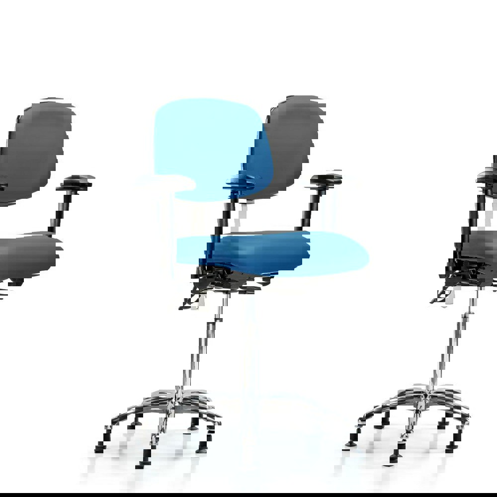 Task Chair: ESD Vinyl, Blue