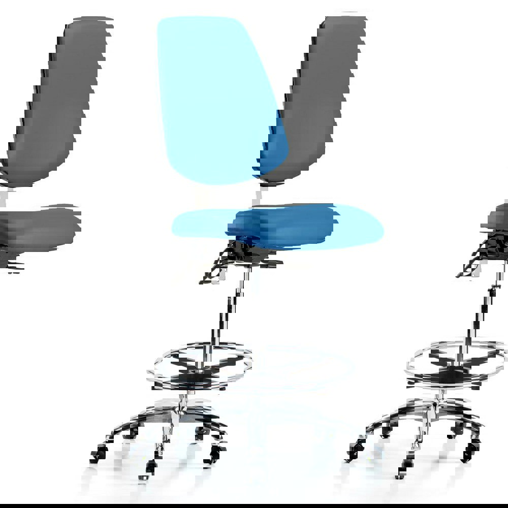 Task Chair: ESD Vinyl, Blue