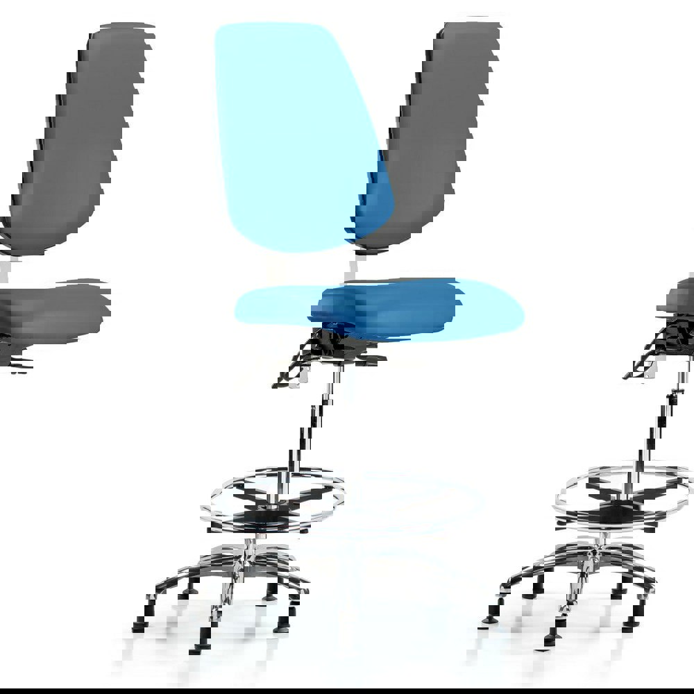 Task Chair: ESD Vinyl, Blue