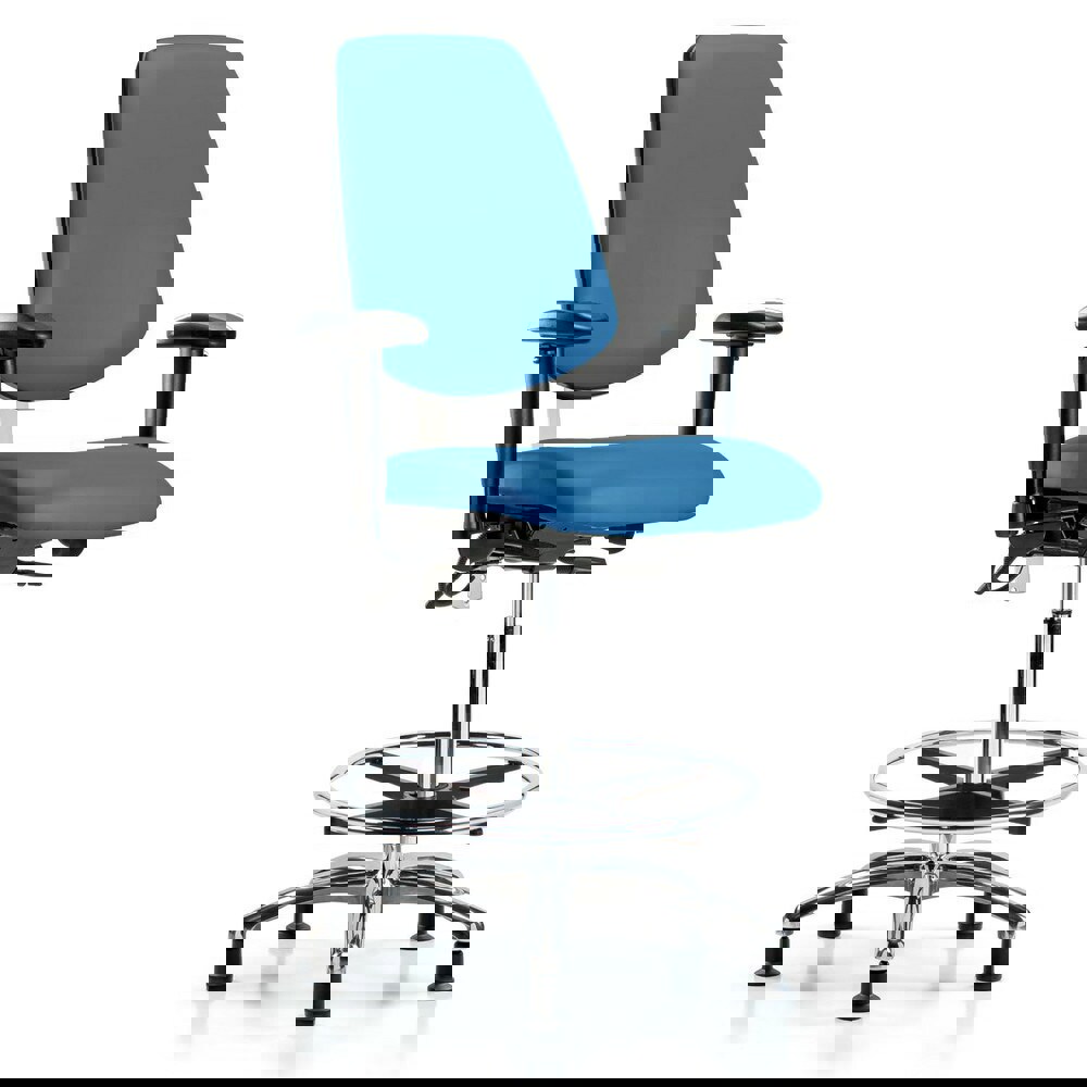 Task Chair: ESD Vinyl, Blue