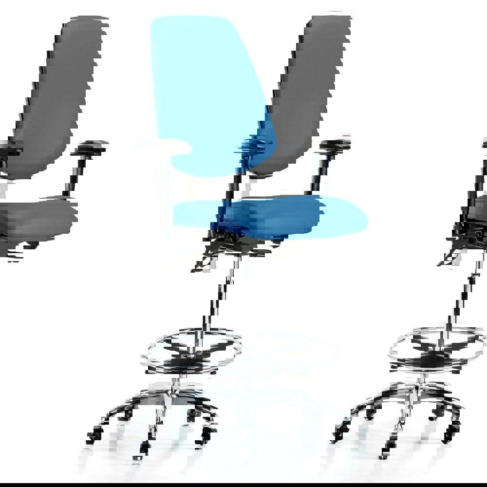 Task Chair: ESD Vinyl, Blue