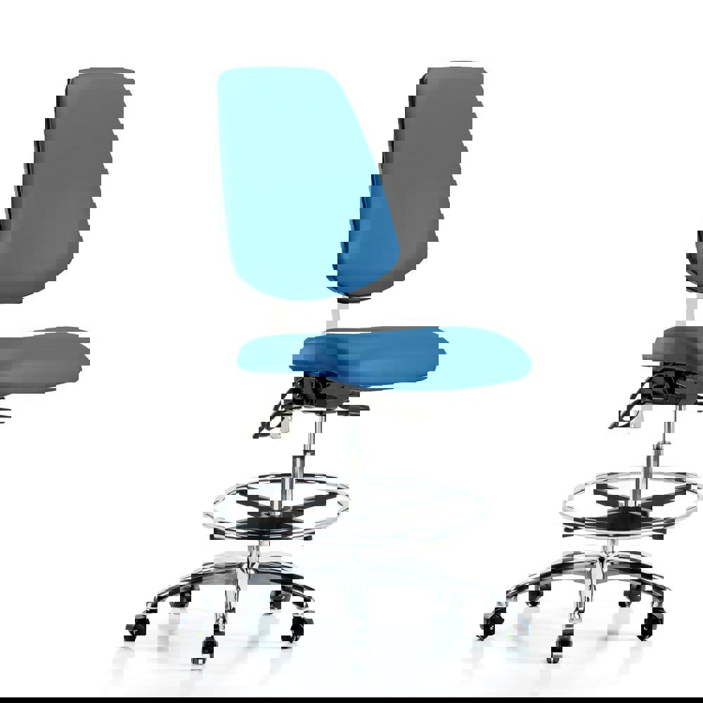 Task Chair: ESD Vinyl, Blue