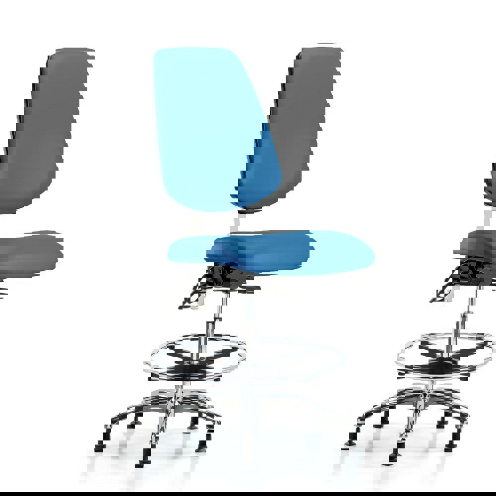 Task Chair: ESD Vinyl, Blue