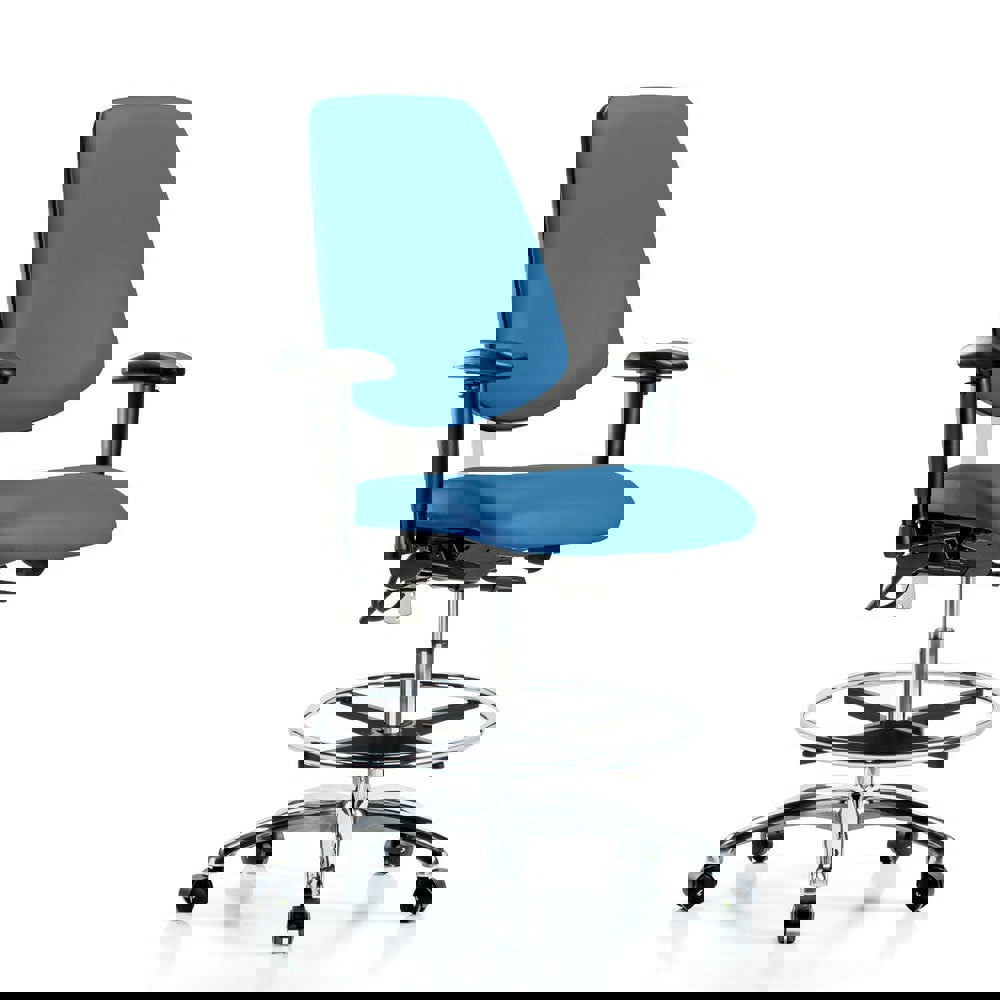 Task Chair: ESD Vinyl, Blue