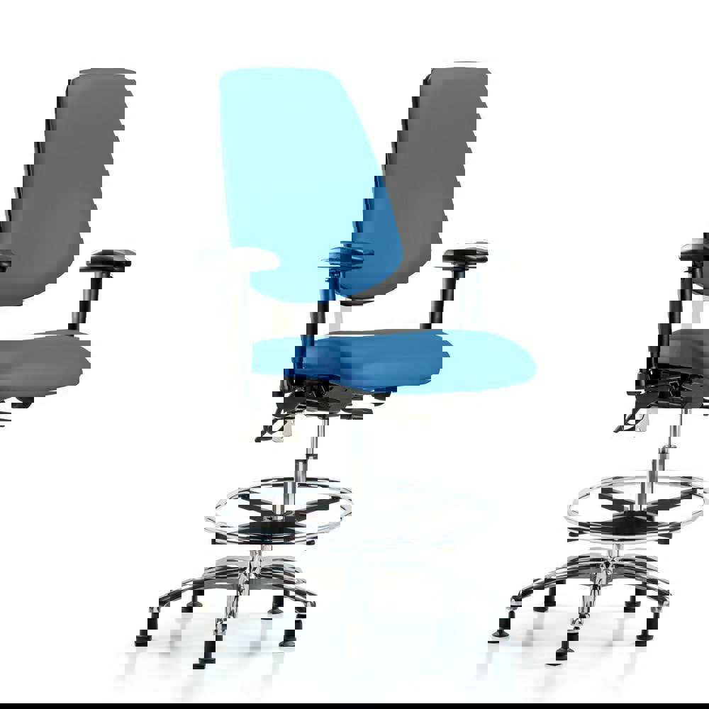 Task Chair: ESD Vinyl, Blue