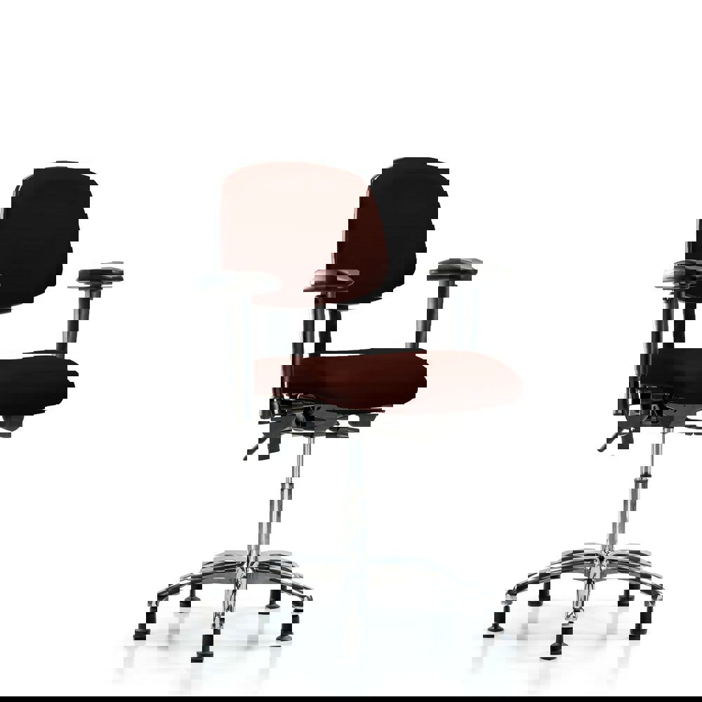 Task Chair: Vinyl, Burgundy