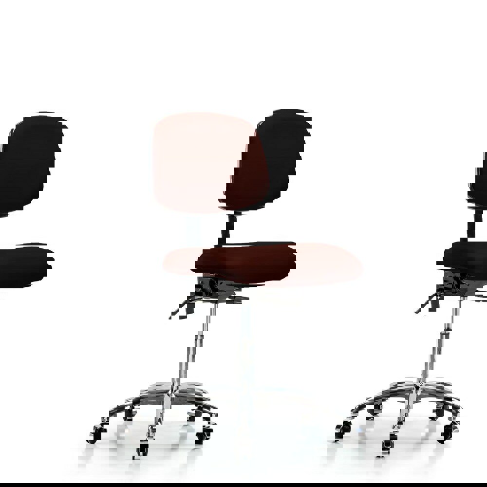 Task Chair: Vinyl, Burgundy