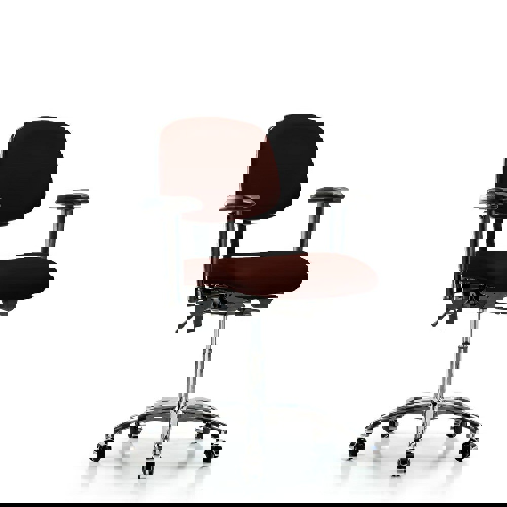 Task Chair: Vinyl, Burgundy