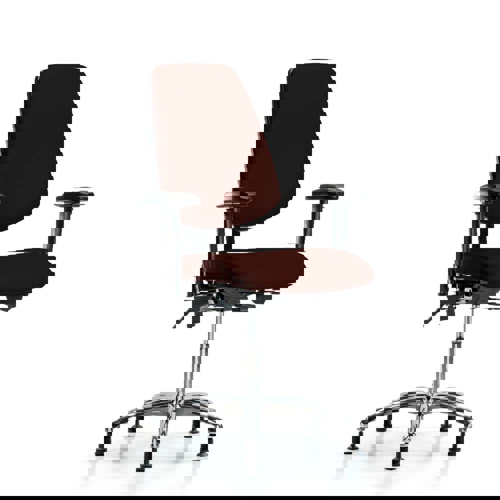 Task Chair: Vinyl, Burgundy