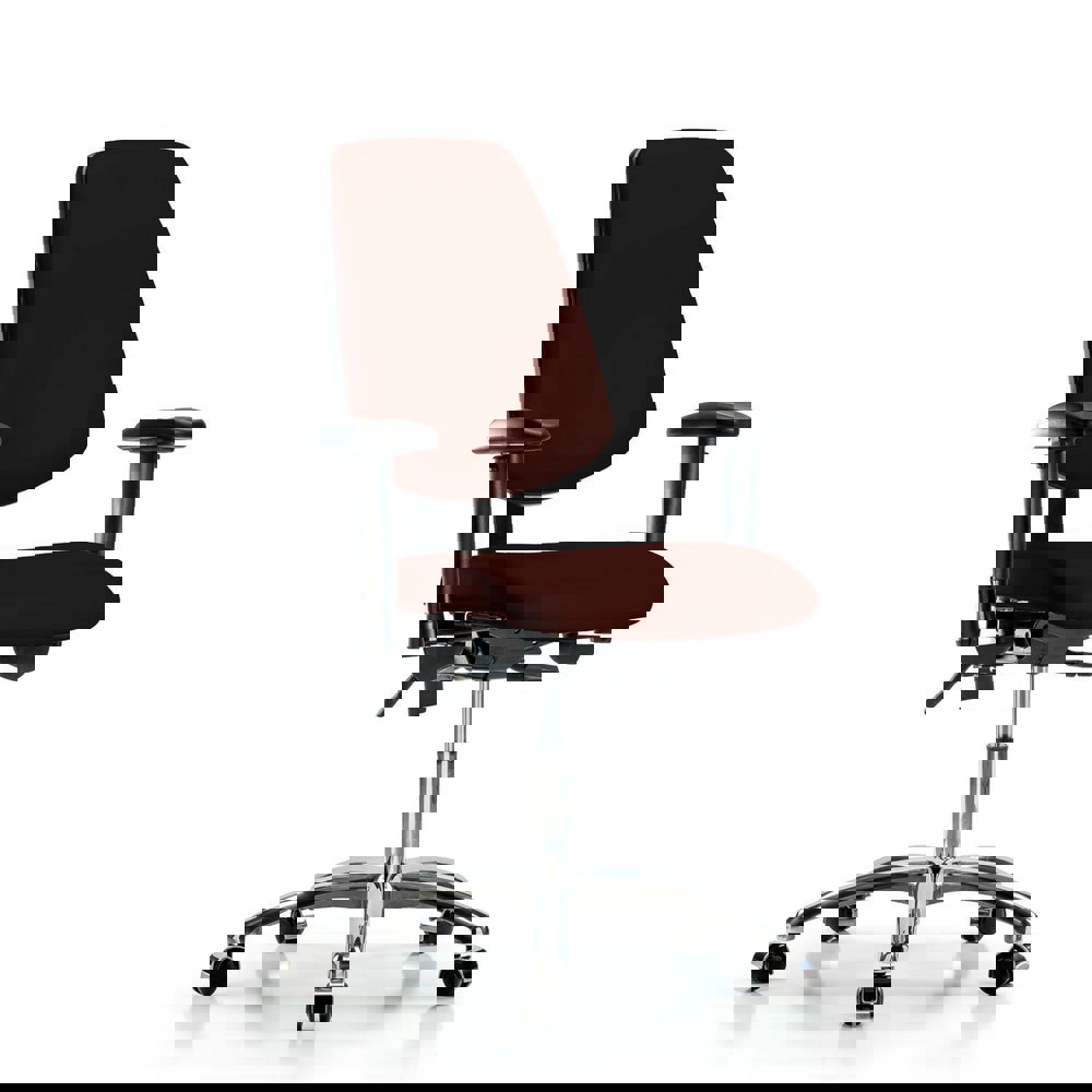 Task Chair: Vinyl, Burgundy