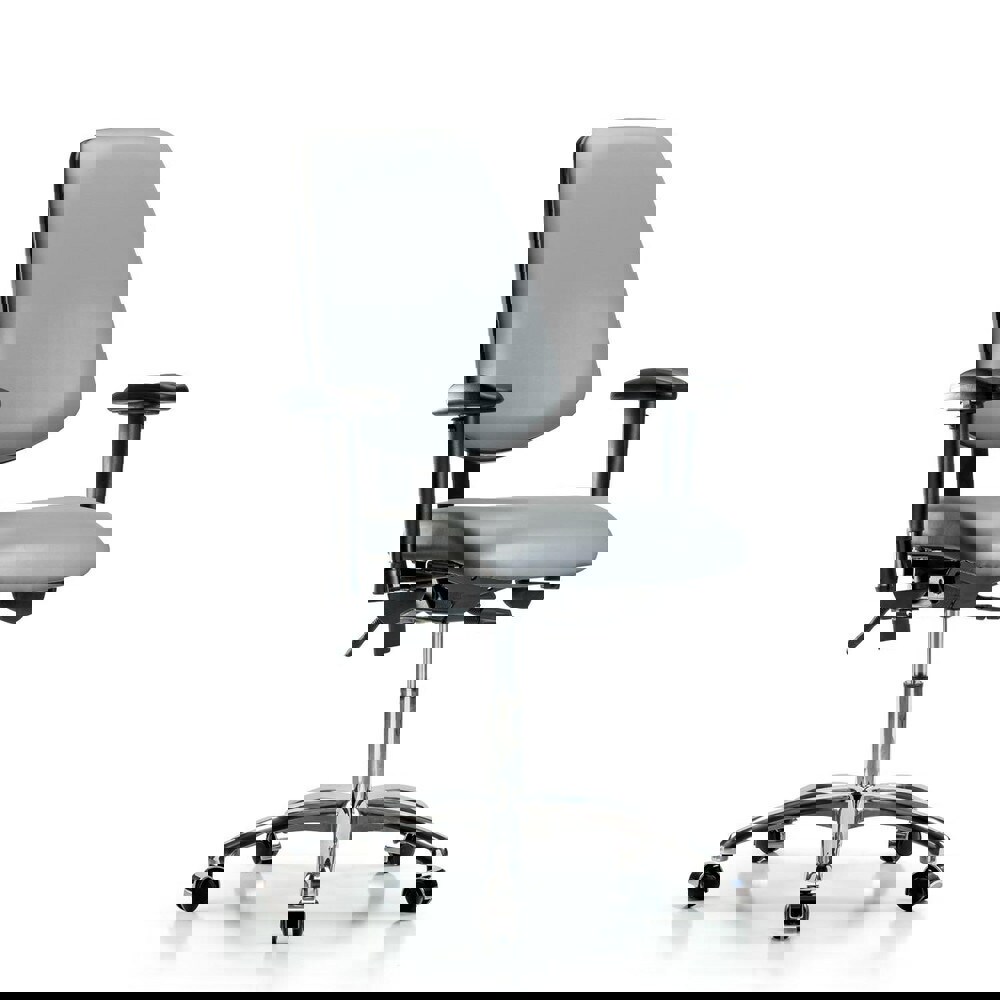 Task Chair: Vinyl, Sterling