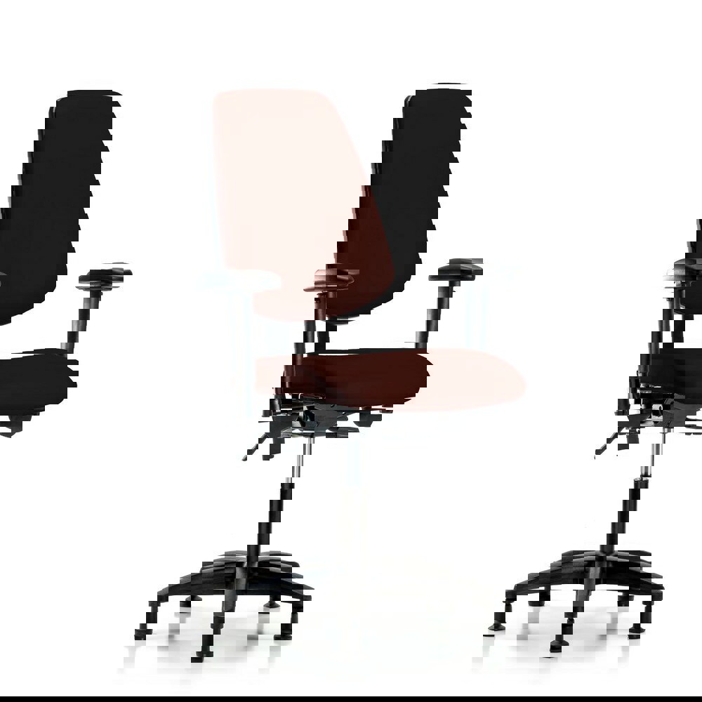 Task Chair: Vinyl, Burgundy