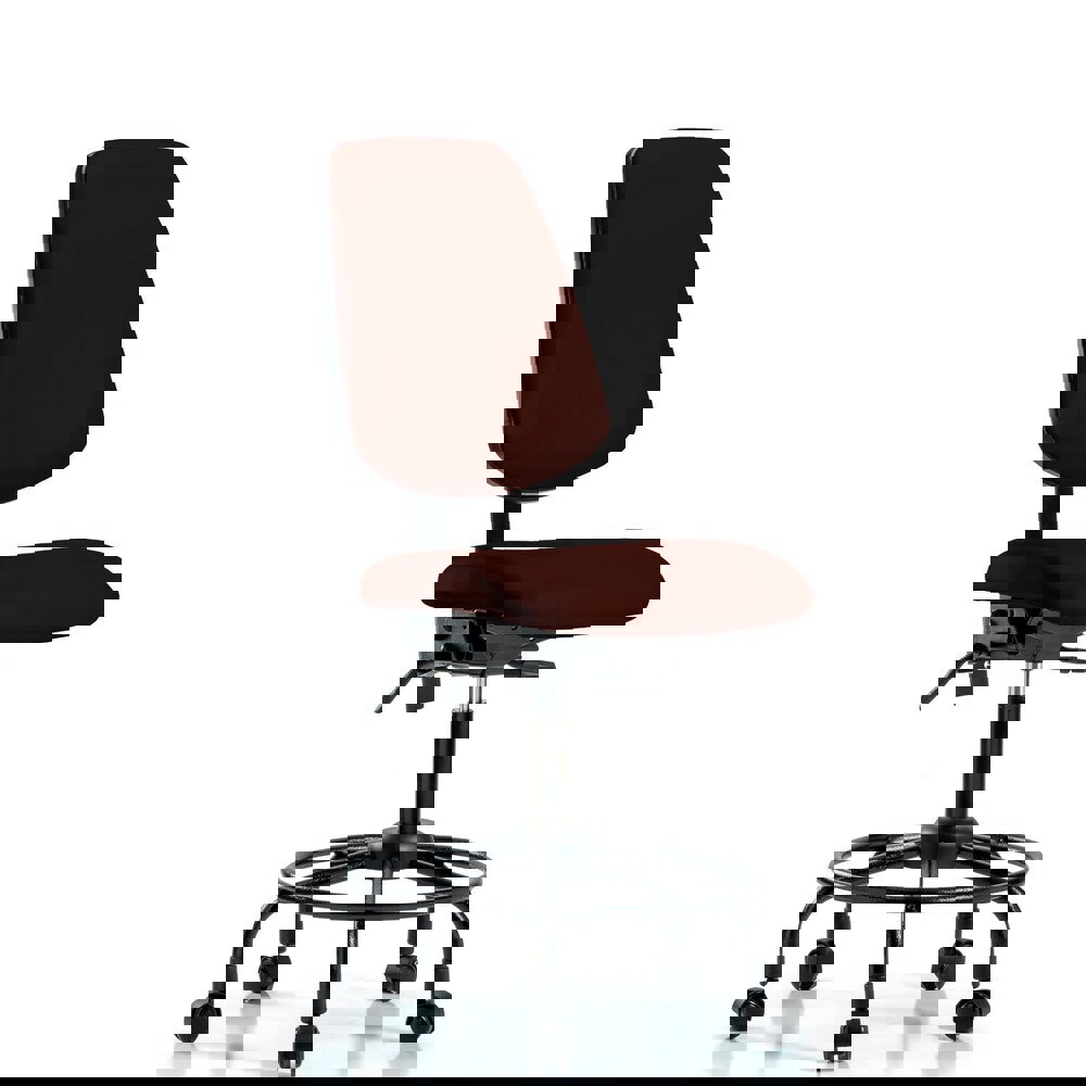 Task Chair: Vinyl, Burgundy