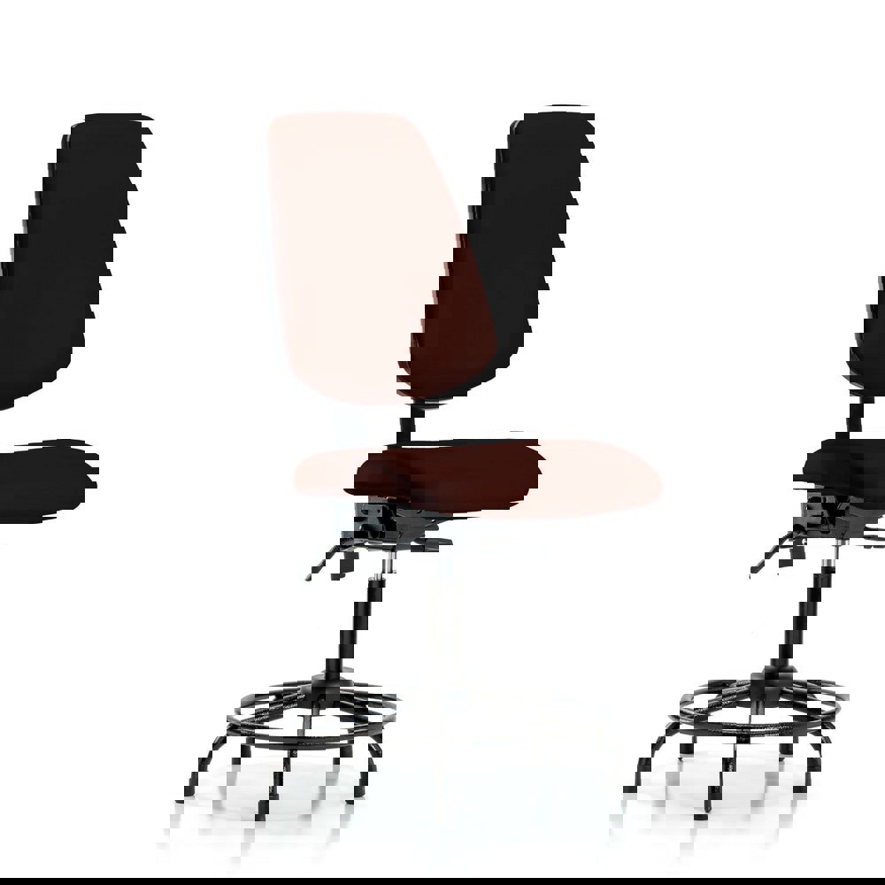 Task Chair: Vinyl, Burgundy