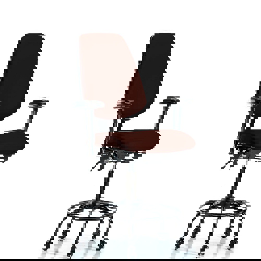 Task Chair: Vinyl, Burgundy