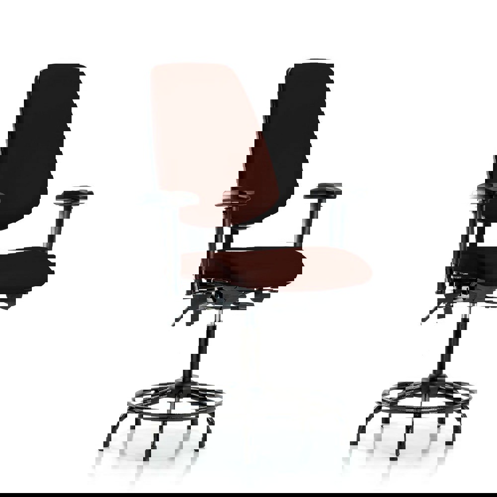 Task Chair: Vinyl, Burgundy