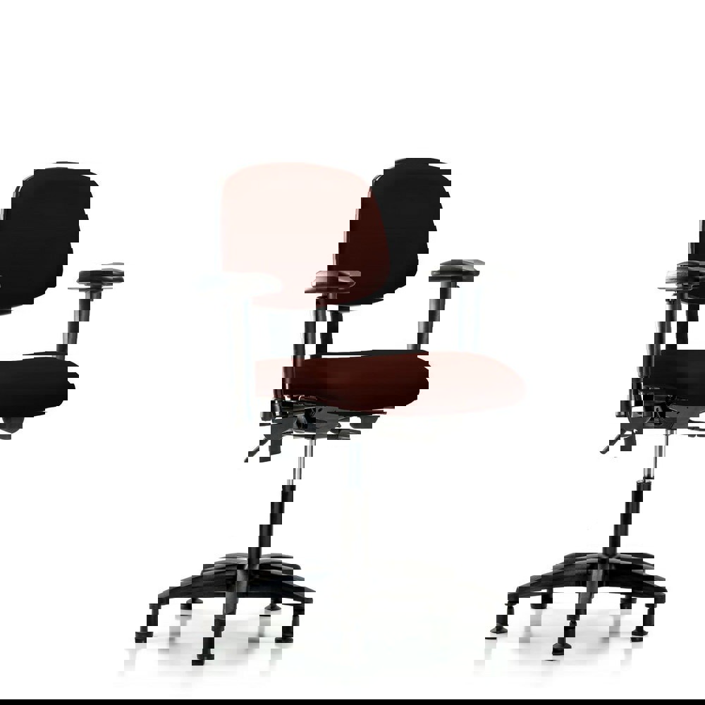 Task Chair: Vinyl, Burgundy