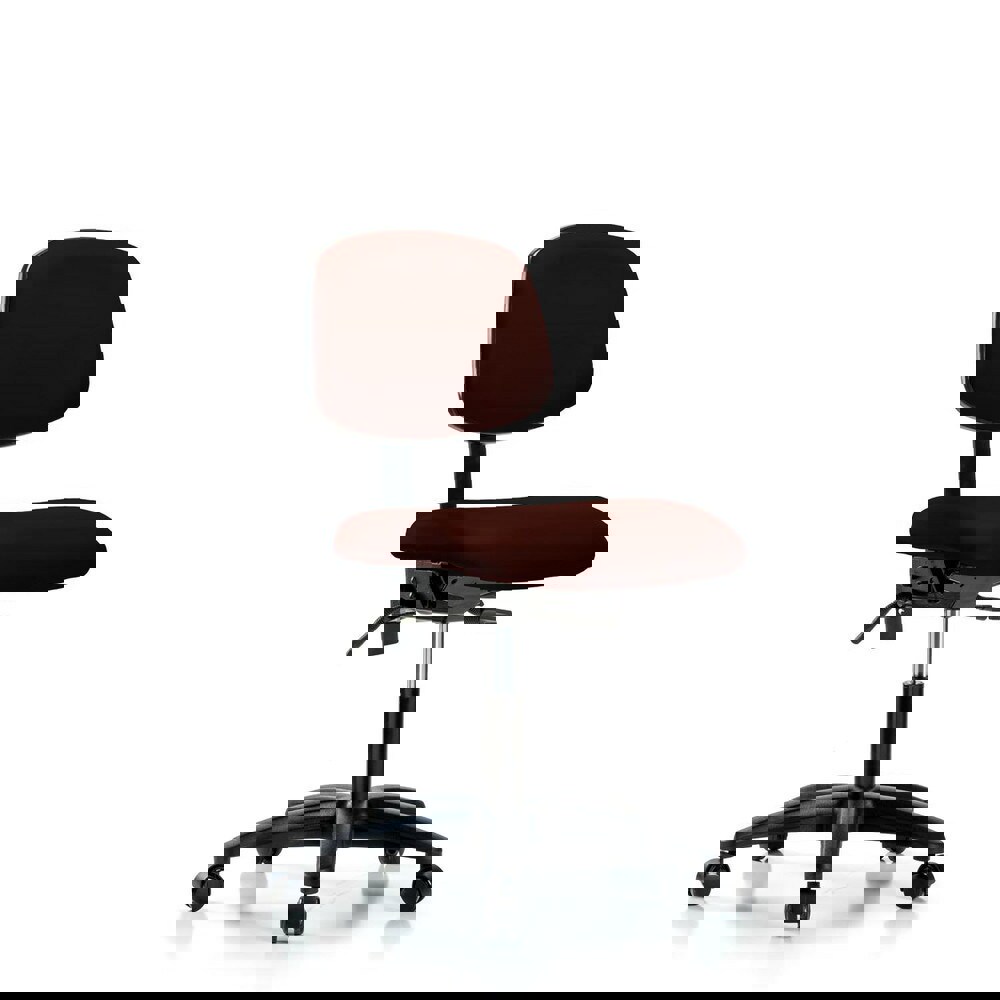 Task Chair: Vinyl, Burgundy