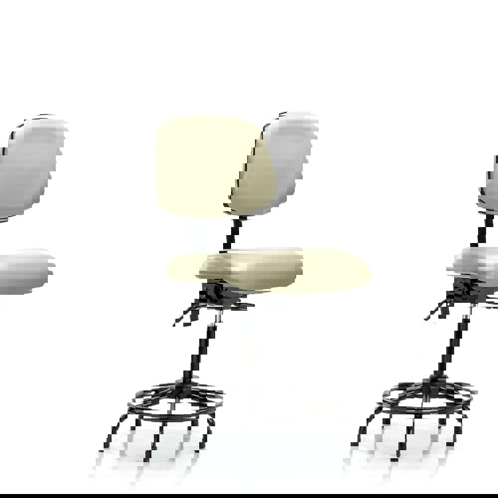 Task Chair: Vinyl, Adobe White