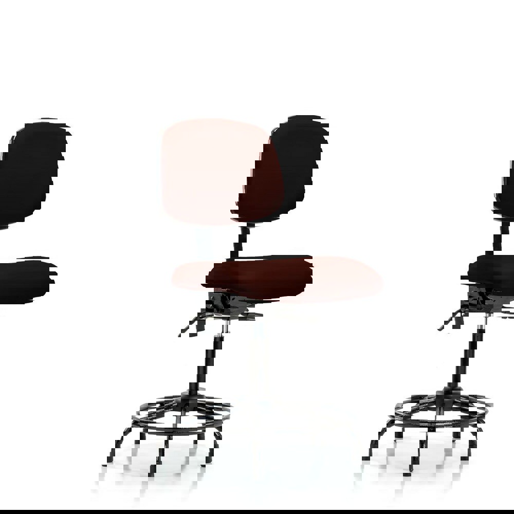 Task Chair: Vinyl, Burgundy